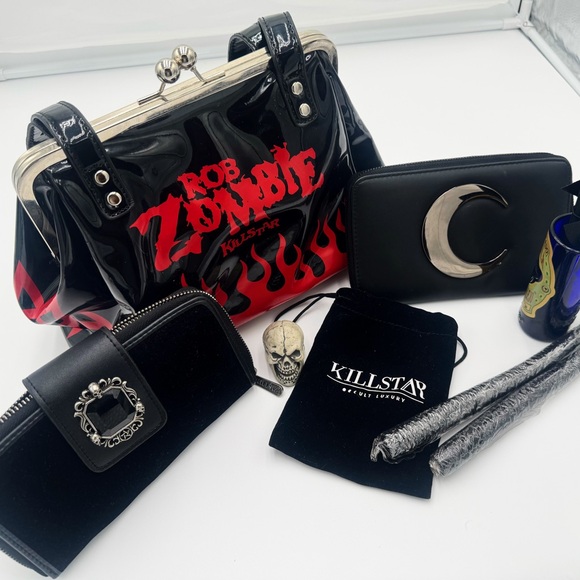 Killstar Rob Zombie Black and Red Handbag Set - Picture 2 of 16